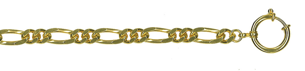 Lommeurkjede, 30 cm, 8 mm, Figaro PVD