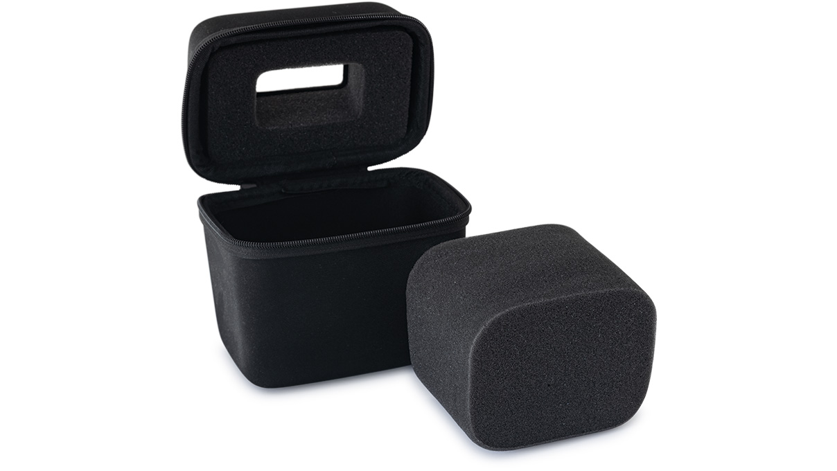 Ur etui med vindu, svart med glidelås (selges i 10pk)