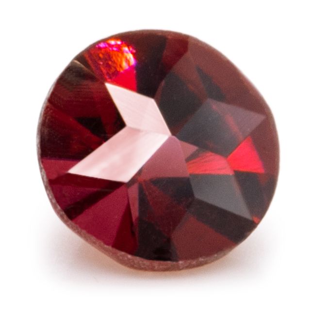 Stener Granat rund rød star cut 3,5mm