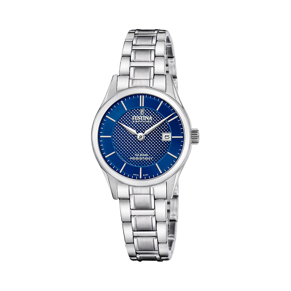Festina Swiss Made, da, lenke, blå skive