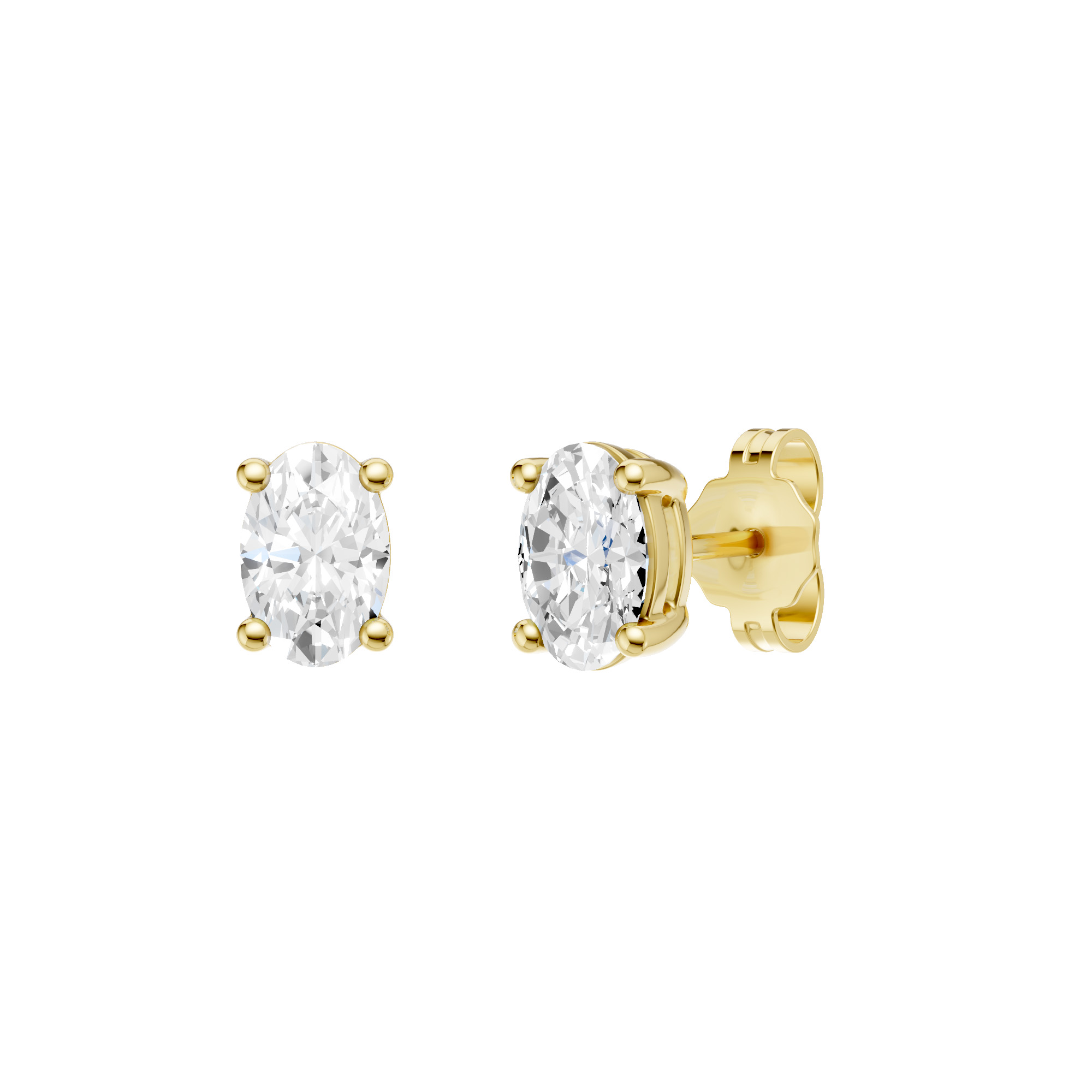 Verde ørepynt Gg. 375/9k tot.1,00ct F/VS Lab.